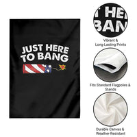 Funny 4th July Just Here To Bang Garden Flag USA Fireworks American Flag - Wonder Print Shop