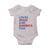 Loves Jesus and America Too Baby Onesie 4th of July Patriotic - Wonder Print Shop