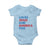 Loves Jesus and America Too Baby Onesie 4th of July Patriotic - Wonder Print Shop