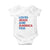 Loves Jesus and America Too Baby Onesie 4th of July Patriotic - Wonder Print Shop