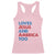 Loves Jesus and America Too Racerback Tank Top 4th of July Patriotic - Wonder Print Shop