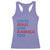 Loves Jesus and America Too Racerback Tank Top 4th of July Patriotic - Wonder Print Shop