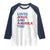Loves Jesus and America Too Raglan Shirt 4th of July Patriotic - Wonder Print Shop