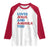 Loves Jesus and America Too Raglan Shirt 4th of July Patriotic - Wonder Print Shop