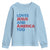 Loves Jesus and America Too Youth Sweatshirt 4th of July Patriotic - Wonder Print Shop