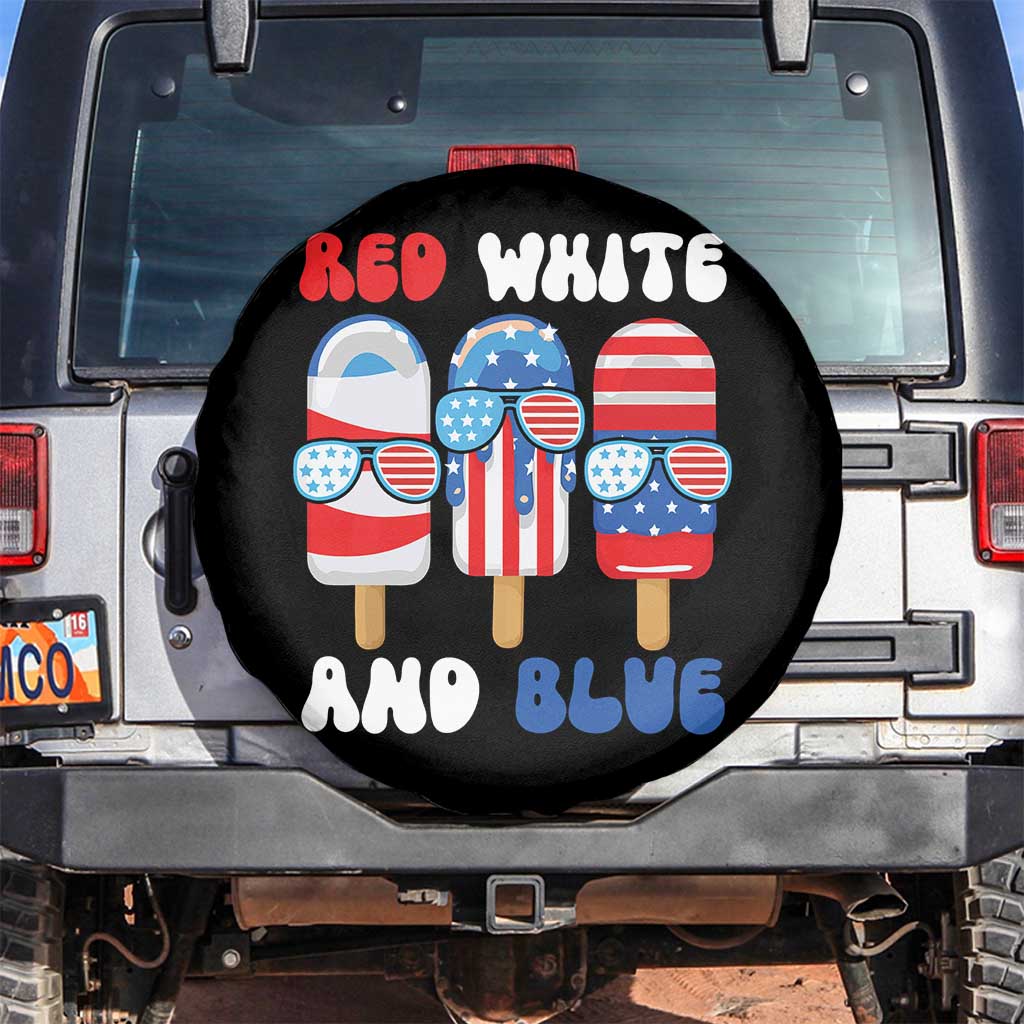Red White Blue Popsicle 4th of July Spare Tire Cover Patriotic USA Flag - Wonder Print Shop