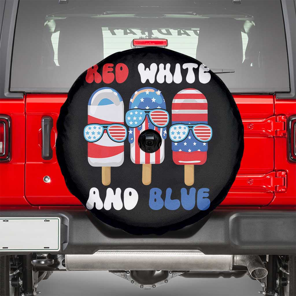 Red White Blue Popsicle 4th of July Spare Tire Cover Patriotic USA Flag - Wonder Print Shop