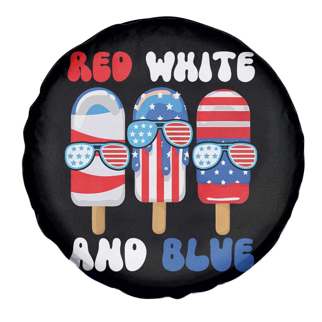 Red White Blue Popsicle 4th of July Spare Tire Cover Patriotic USA Flag - Wonder Print Shop