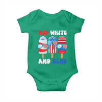 Red White Blue Popsicle 4th of July Baby Onesie Patriotic USA Flag - Wonder Print Shop