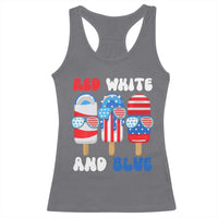 Red White Blue Popsicle 4th of July Racerback Tank Top Patriotic USA Flag - Wonder Print Shop