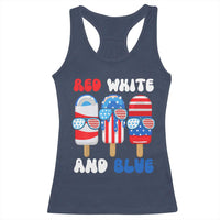 Red White Blue Popsicle 4th of July Racerback Tank Top Patriotic USA Flag - Wonder Print Shop