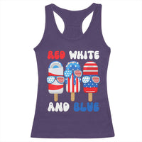 Red White Blue Popsicle 4th of July Racerback Tank Top Patriotic USA Flag - Wonder Print Shop