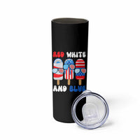 Red White Blue Popsicle 4th of July Skinny Tumbler Patriotic USA Flag - Wonder Print Shop