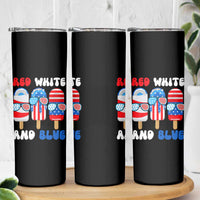 Red White Blue Popsicle 4th of July Skinny Tumbler Patriotic USA Flag - Wonder Print Shop