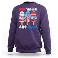 Red White Blue Popsicle 4th of July Sweatshirt Patriotic USA Flag - Wonder Print Shop