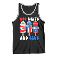 Red White Blue Popsicle 4th of July Tank Top Patriotic USA Flag - Wonder Print Shop