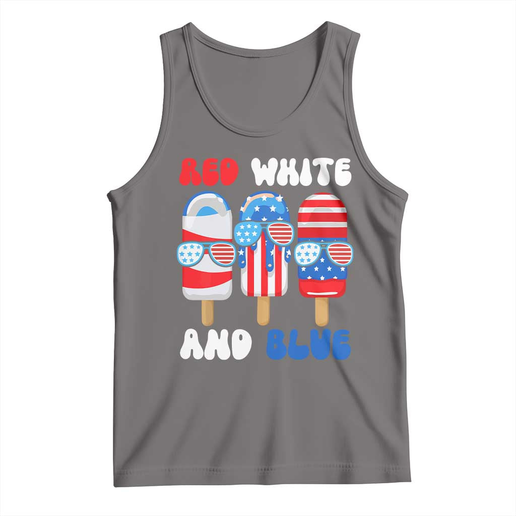 Red White Blue Popsicle 4th of July Tank Top Patriotic USA Flag - Wonder Print Shop