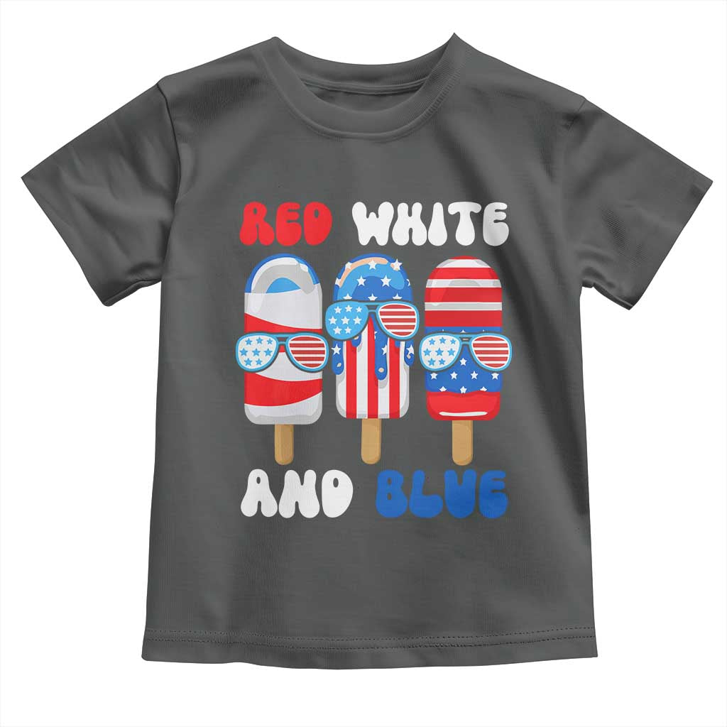 Red White Blue Popsicle 4th of July Toddler T Shirt Patriotic USA Flag - Wonder Print Shop