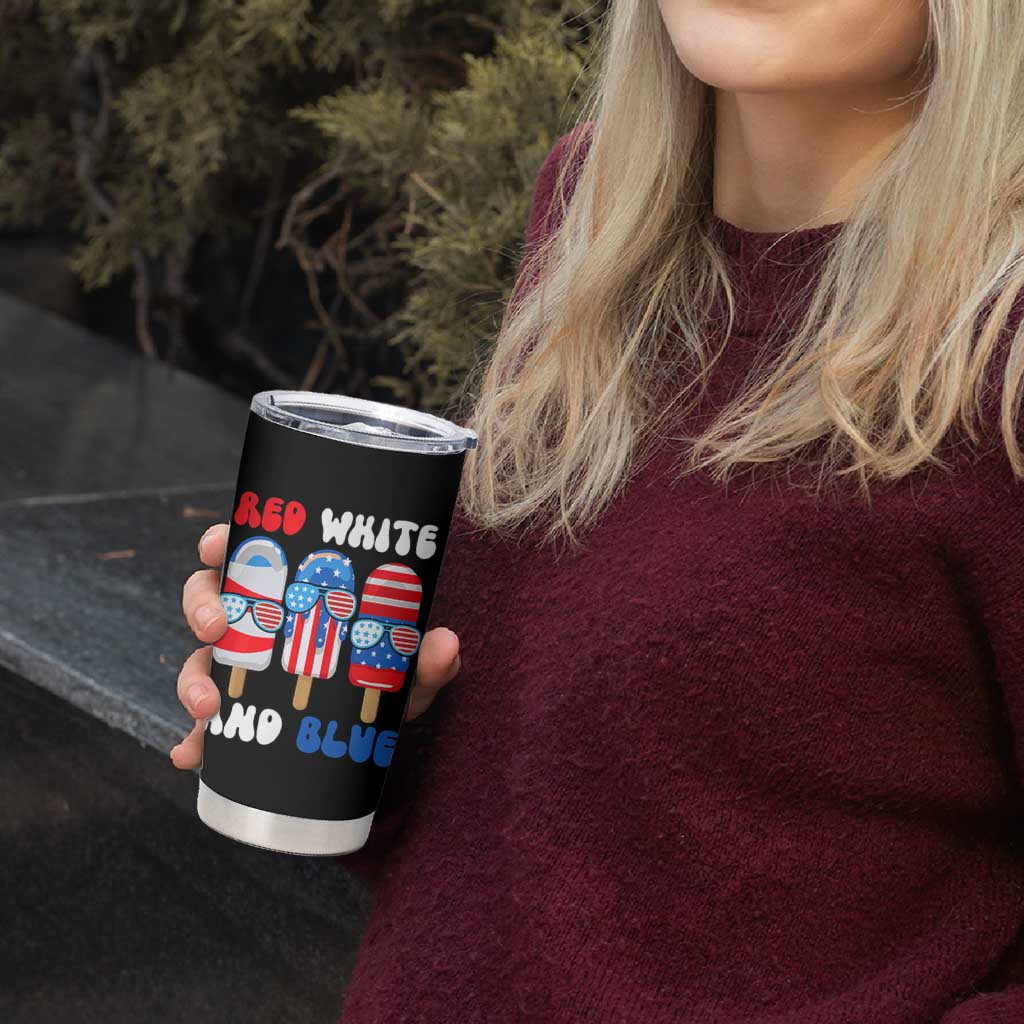 Red White Blue Popsicle 4th of July Tumbler Cup Patriotic USA Flag - Wonder Print Shop