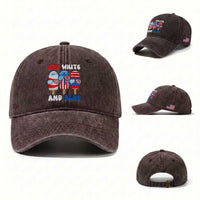 Red White Blue Popsicle 4th of July Washed Cotton Baseball Cap Patriotic USA Flag