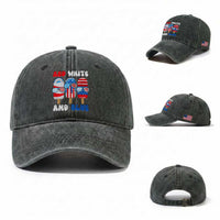 Red White Blue Popsicle 4th of July Washed Cotton Baseball Cap Patriotic USA Flag