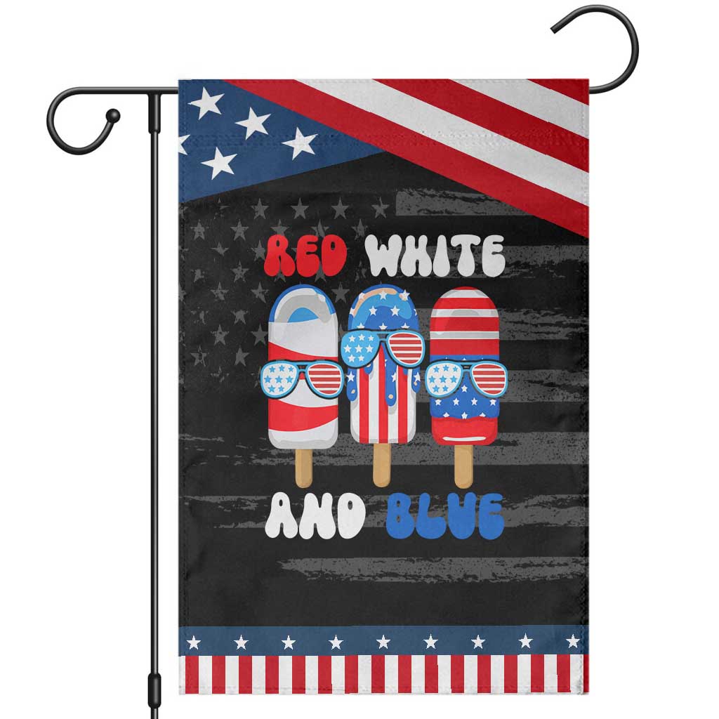 Red White Blue Popsicle 4th of July Garden Flag Patriotic USA Flag