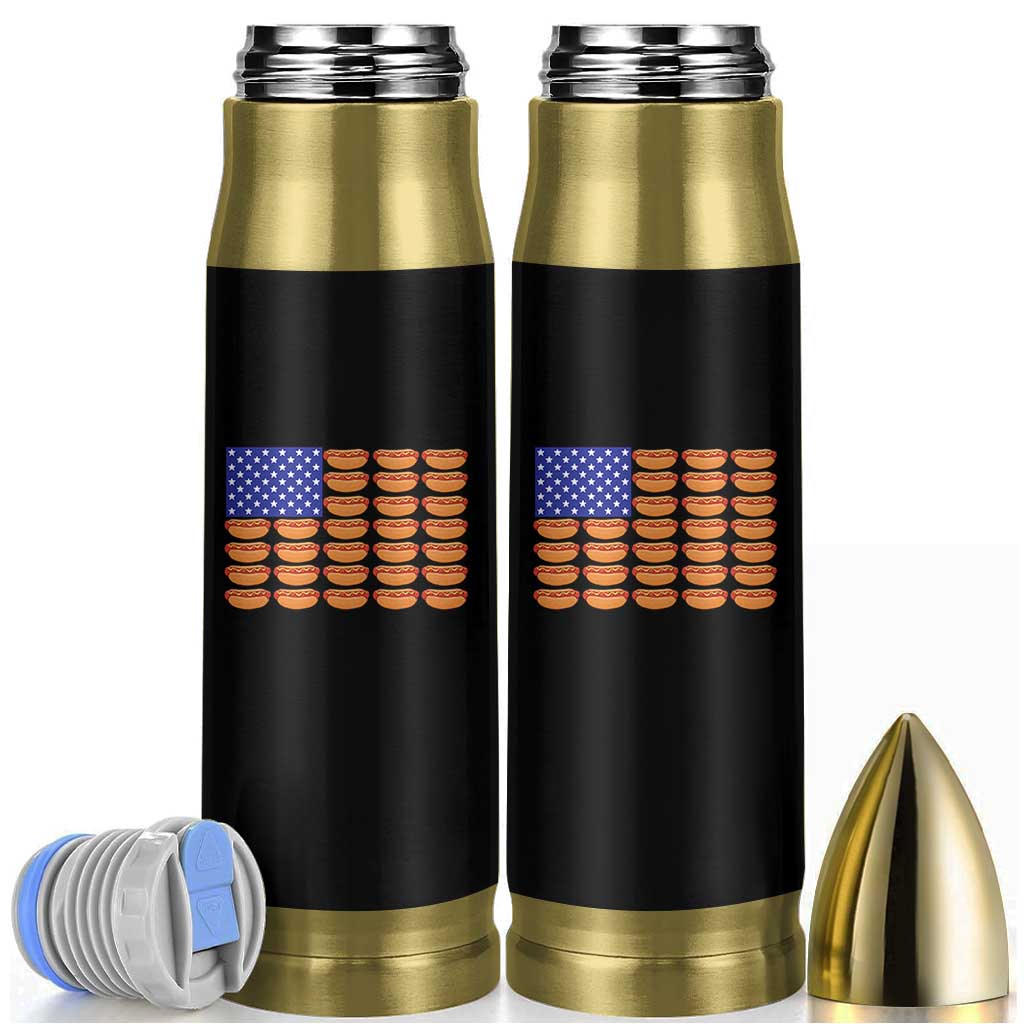 Hot Dog American Flag Bullet Tumbler Funny 4th Of July Patriotic Summer BBQ - Wonder Print Shop
