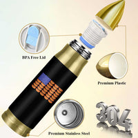 Hot Dog American Flag Bullet Tumbler Funny 4th Of July Patriotic Summer BBQ - Wonder Print Shop