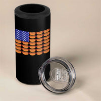 Hot Dog American Flag 4 in 1 Can Cooler Tumbler Funny 4th Of July Patriotic Summer BBQ - Wonder Print Shop