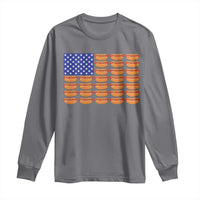 Hot Dog American Flag Long Sleeve Shirt Funny 4th Of July Patriotic Summer BBQ - Wonder Print Shop