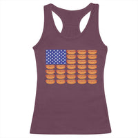 Hot Dog American Flag Racerback Tank Top Funny 4th Of July Patriotic Summer BBQ - Wonder Print Shop