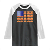 Hot Dog American Flag Raglan Shirt Funny 4th Of July Patriotic Summer BBQ - Wonder Print Shop