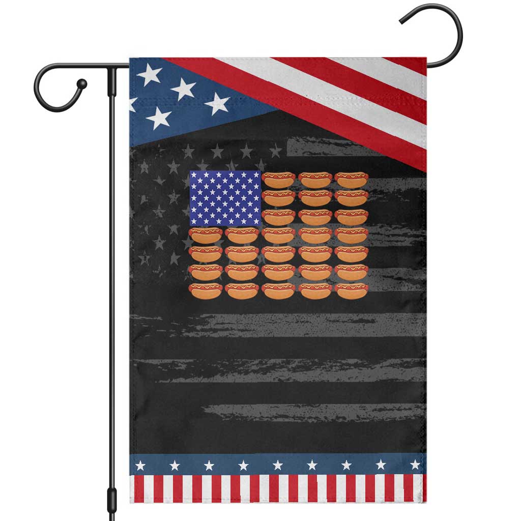 Hot Dog American Flag Garden Flag Funny 4th Of July Patriotic Summer BBQ