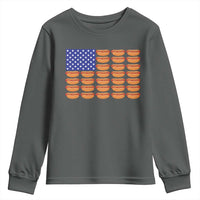 Hot Dog American Flag Youth Sweatshirt Funny 4th Of July Patriotic Summer BBQ - Wonder Print Shop