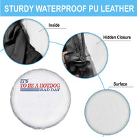 It's A Bad Day To Be A HotDog Spare Tire Cover Funny 4th Of July Patriotic Summer BBQ - Wonder Print Shop