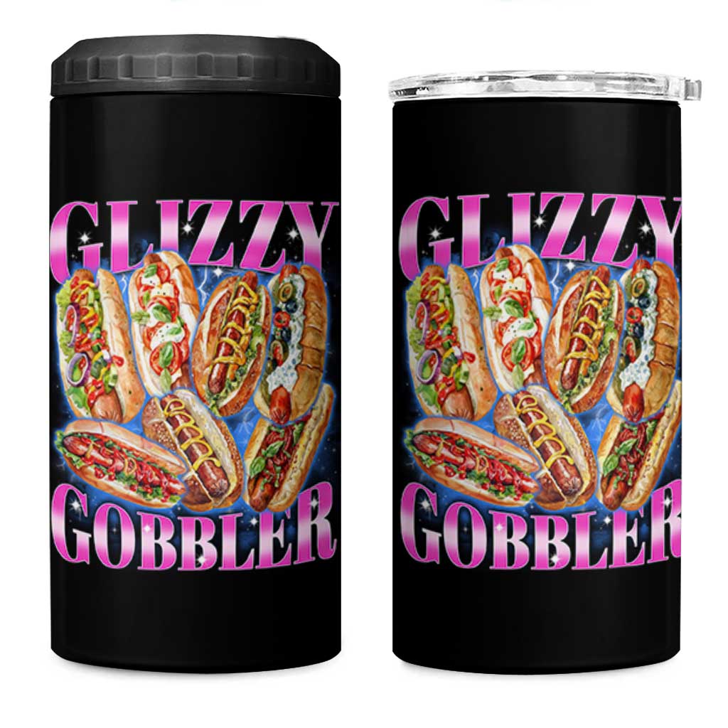Glizzy Gobbler Hot Dog Meme 4 in 1 Can Cooler Tumbler Meme Hilarious Hotdog Glizzy Lovers - Wonder Print Shop