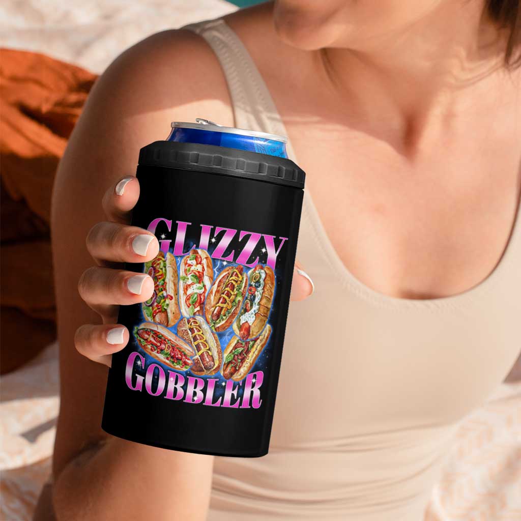 Glizzy Gobbler Hot Dog Meme 4 in 1 Can Cooler Tumbler Meme Hilarious Hotdog Glizzy Lovers - Wonder Print Shop