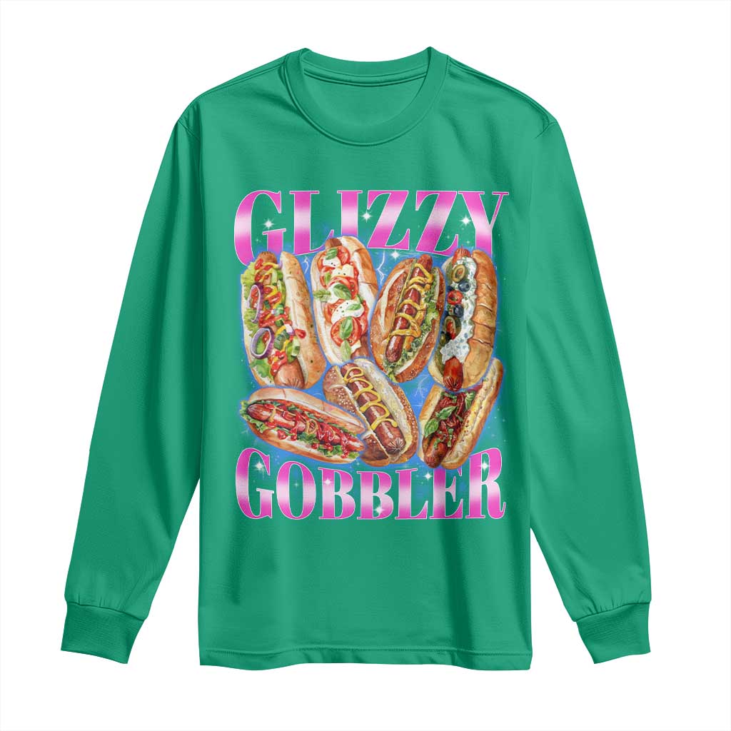 Glizzy Gobbler Hot Dog Meme Long Sleeve Shirt Meme Hilarious Hotdog Glizzy Lovers - Wonder Print Shop