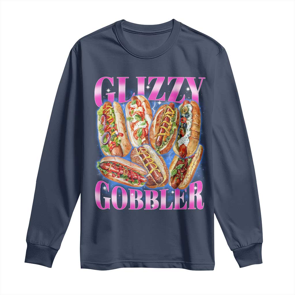 Glizzy Gobbler Hot Dog Meme Long Sleeve Shirt Meme Hilarious Hotdog Glizzy Lovers - Wonder Print Shop