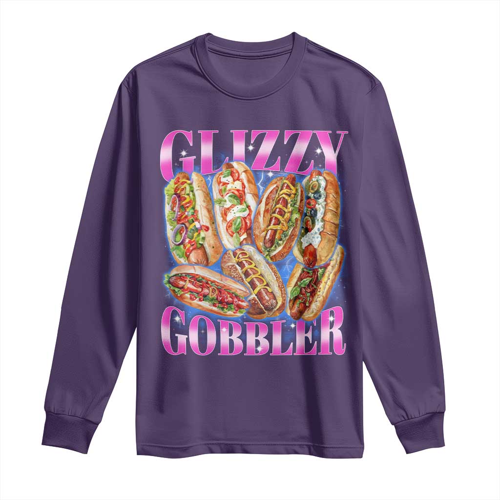 Glizzy Gobbler Hot Dog Meme Long Sleeve Shirt Meme Hilarious Hotdog Glizzy Lovers - Wonder Print Shop