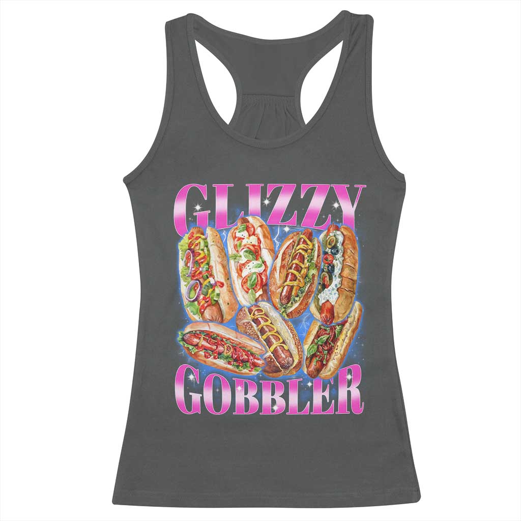 Glizzy Gobbler Hot Dog Meme Racerback Tank Top Meme Hilarious Hotdog Glizzy Lovers - Wonder Print Shop