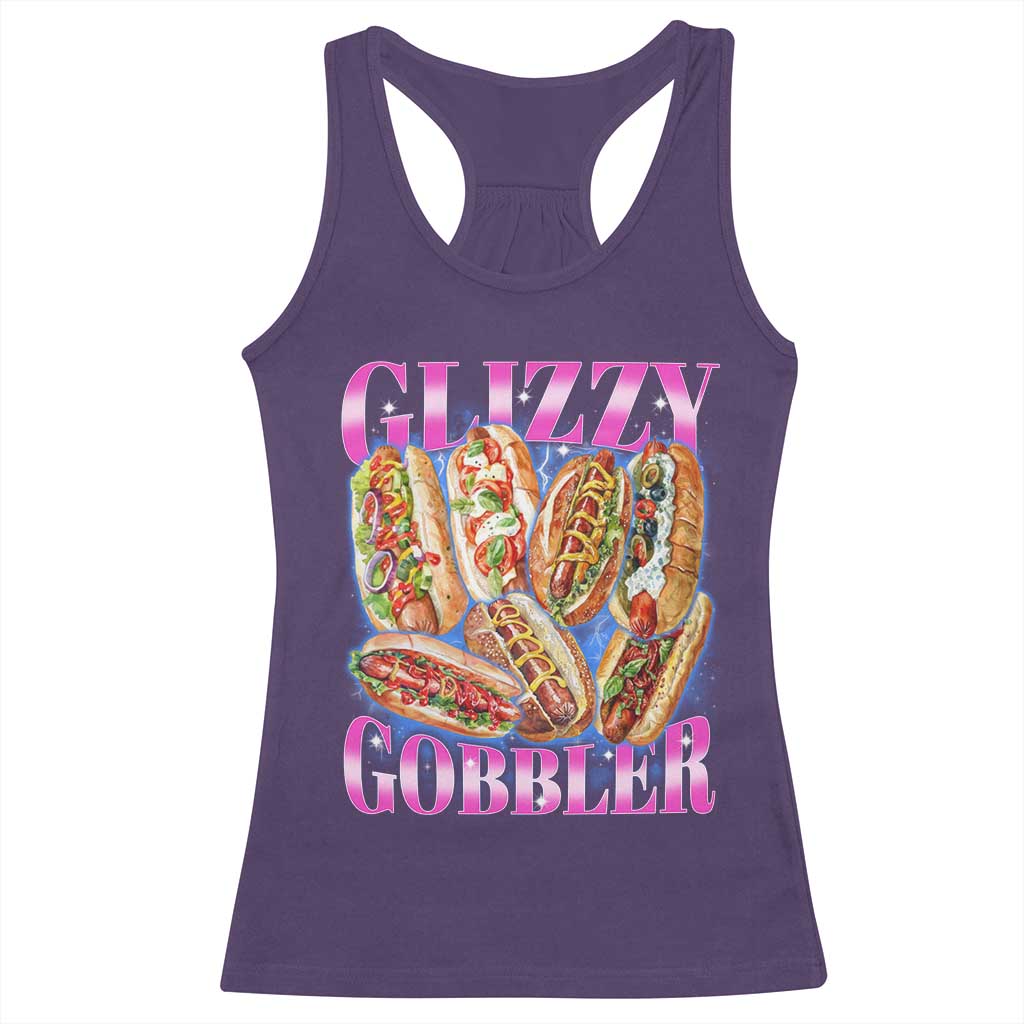 Glizzy Gobbler Hot Dog Meme Racerback Tank Top Meme Hilarious Hotdog Glizzy Lovers - Wonder Print Shop