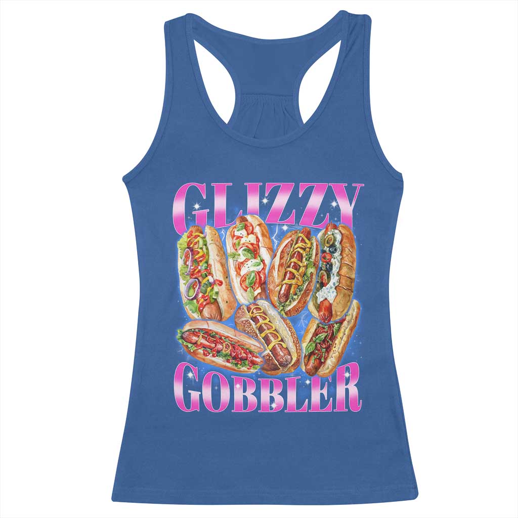 Glizzy Gobbler Hot Dog Meme Racerback Tank Top Meme Hilarious Hotdog Glizzy Lovers - Wonder Print Shop