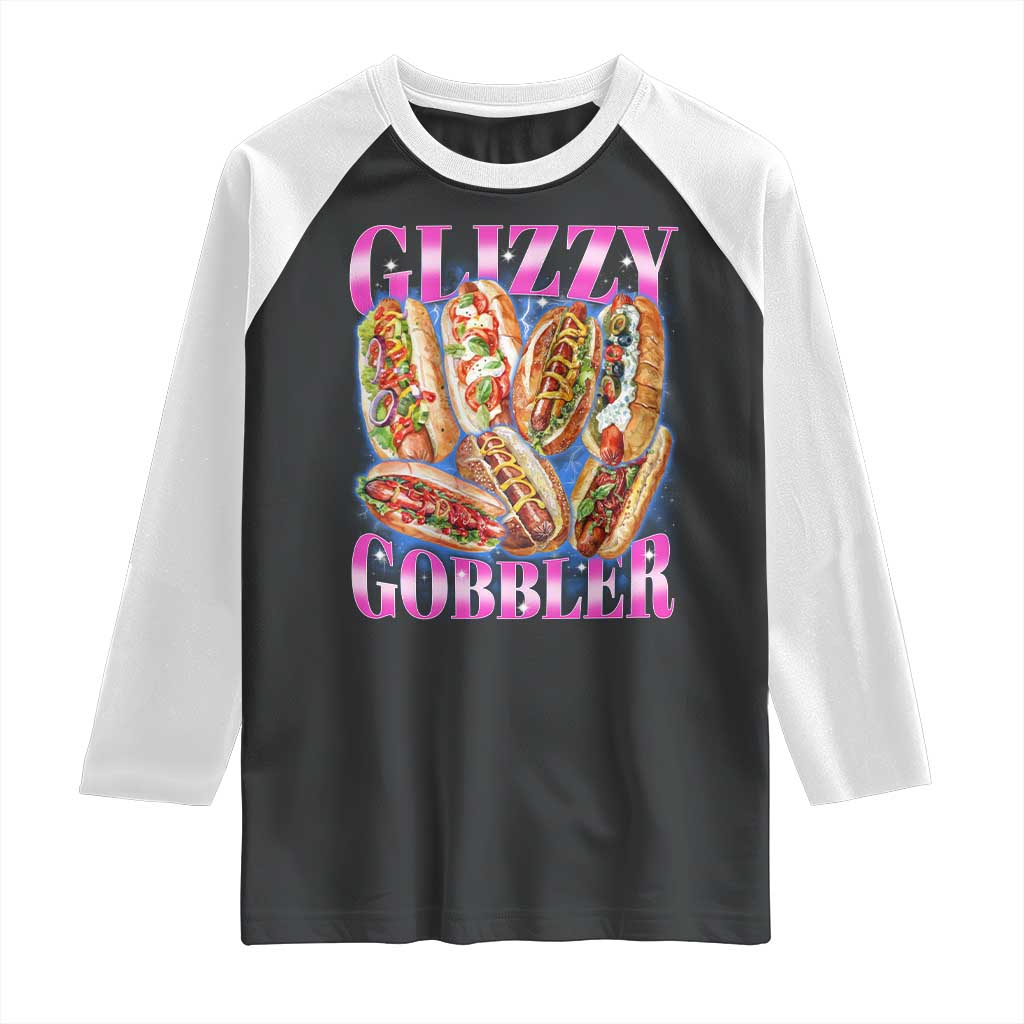 Glizzy Gobbler Hot Dog Meme Raglan Shirt Meme Hilarious Hotdog Glizzy Lovers - Wonder Print Shop