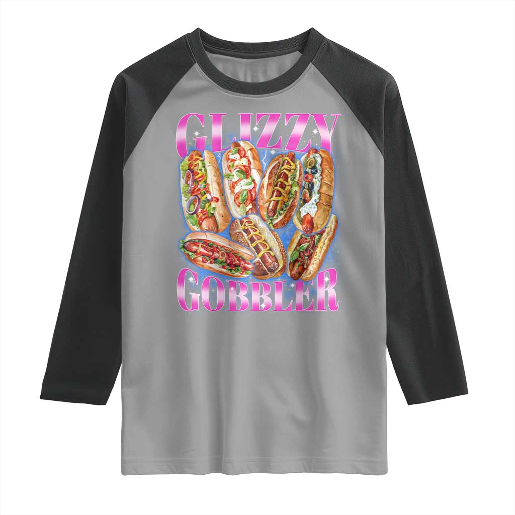 Glizzy Gobbler Hot Dog Meme Raglan Shirt Meme Hilarious Hotdog Glizzy Lovers - Wonder Print Shop