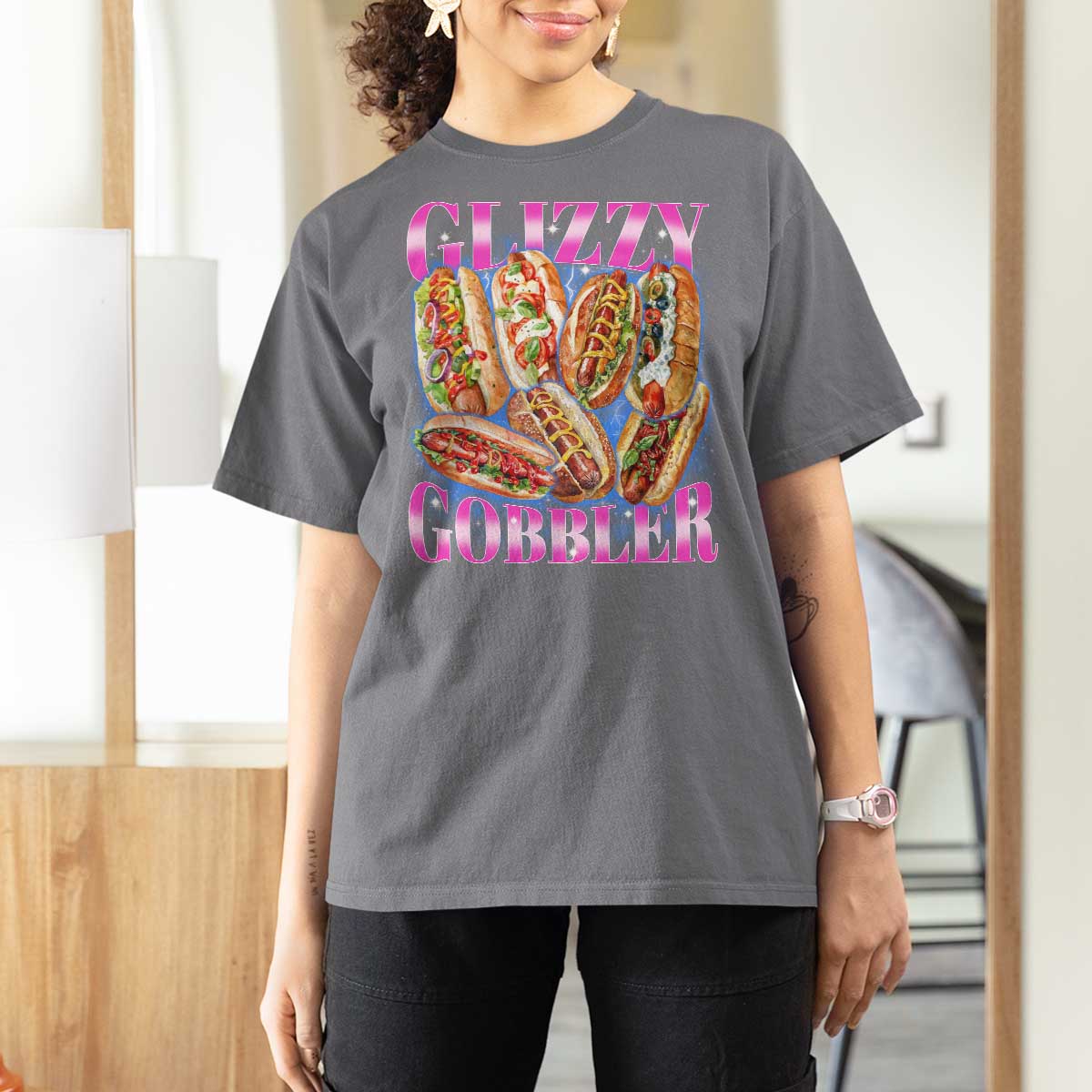 Glizzy Gobbler Hot Dog Meme T Shirt For Women Meme Hilarious Hotdog Glizzy Lovers - Wonder Print Shop