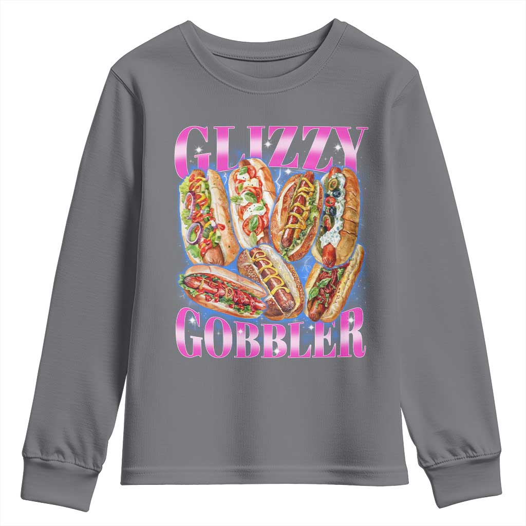 Glizzy Gobbler Hot Dog Meme Youth Sweatshirt Meme Hilarious Hotdog Glizzy Lovers - Wonder Print Shop