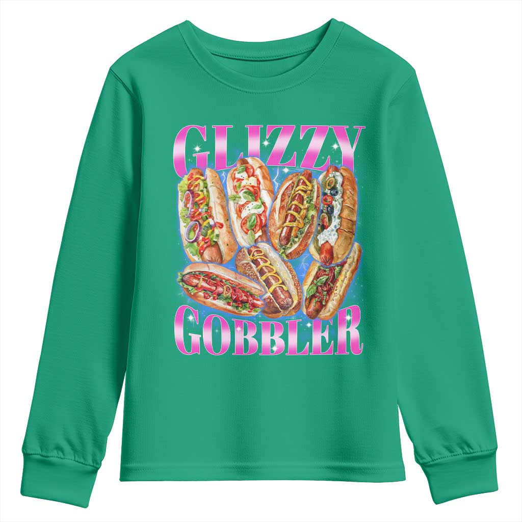 Glizzy Gobbler Hot Dog Meme Youth Sweatshirt Meme Hilarious Hotdog Glizzy Lovers - Wonder Print Shop