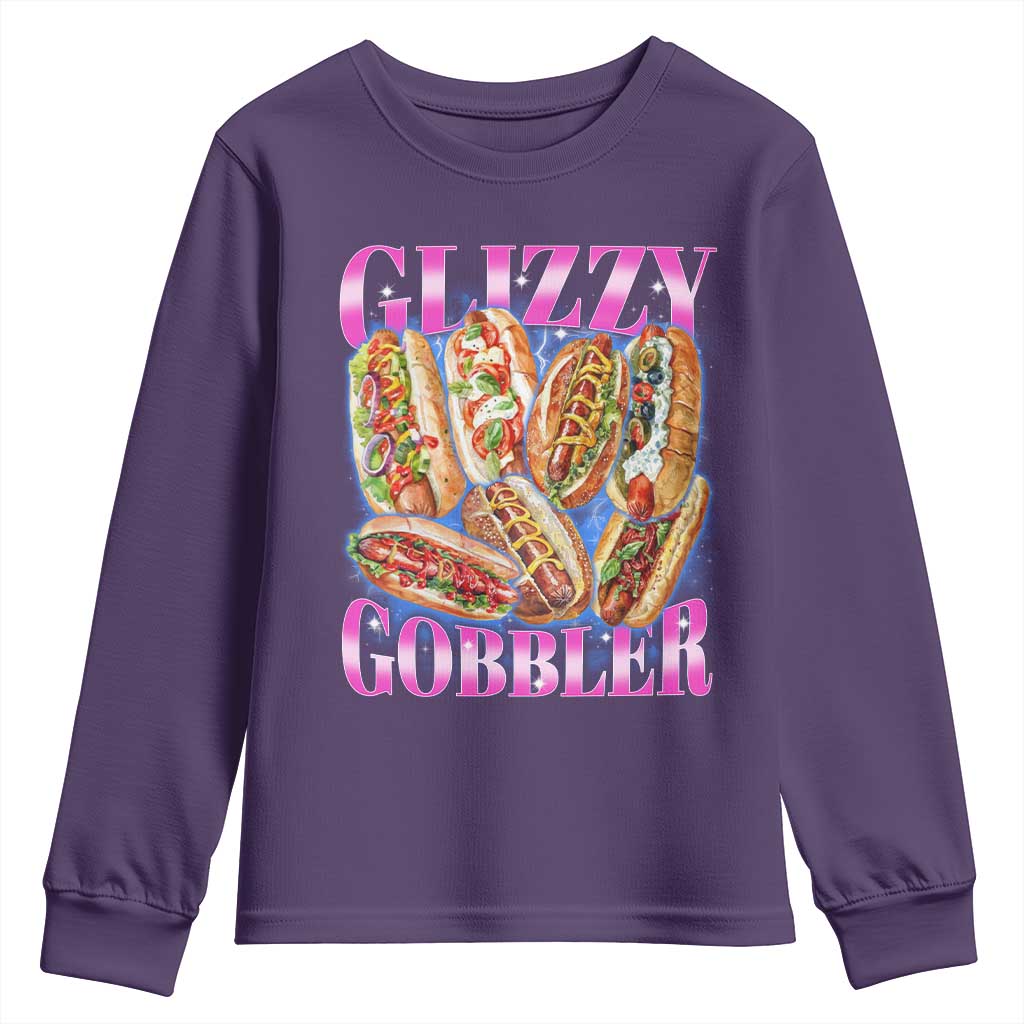 Glizzy Gobbler Hot Dog Meme Youth Sweatshirt Meme Hilarious Hotdog Glizzy Lovers - Wonder Print Shop