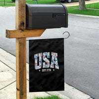 Floral USA Garden Flag Est 1776 Patriotic American Girl 4th of July - Wonder Print Shop